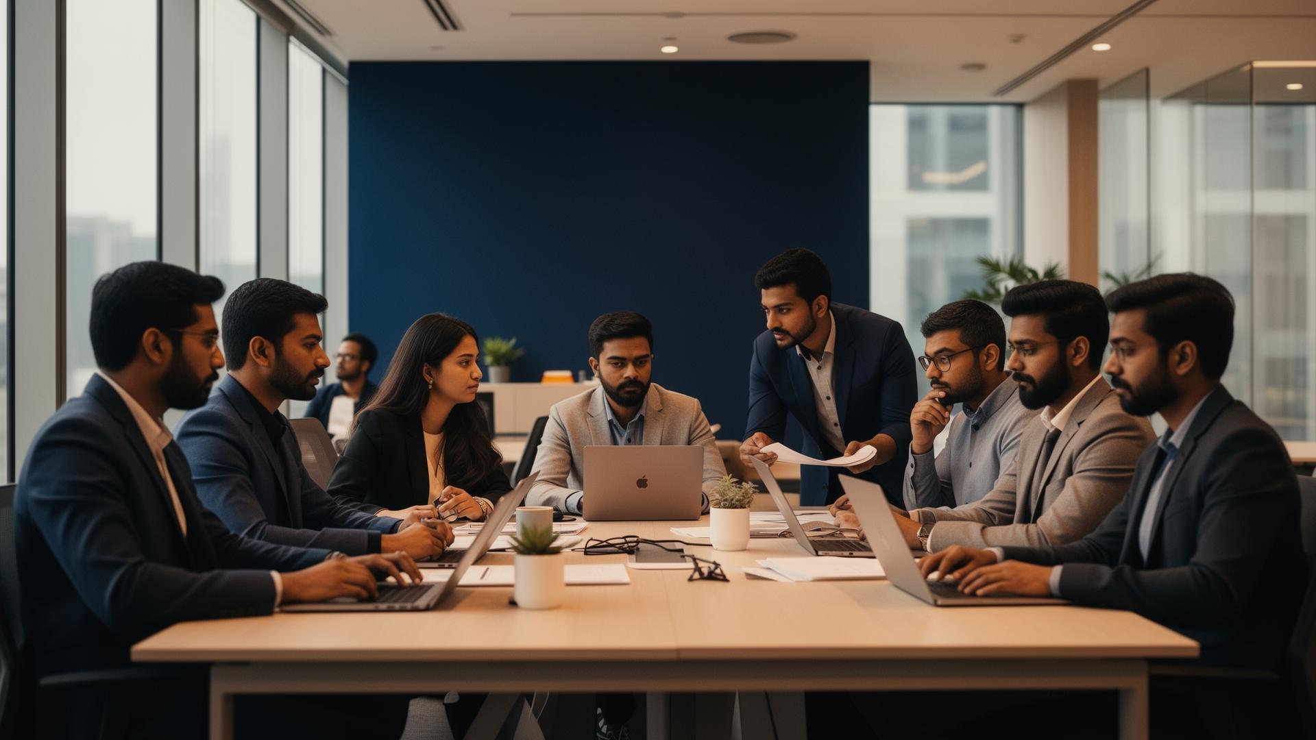 Remvix dedicated offshore team in India collaborating in a modern office